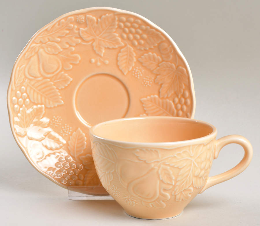 Woodbury Melon Flat Cup & Saucer Set by Nikko-1