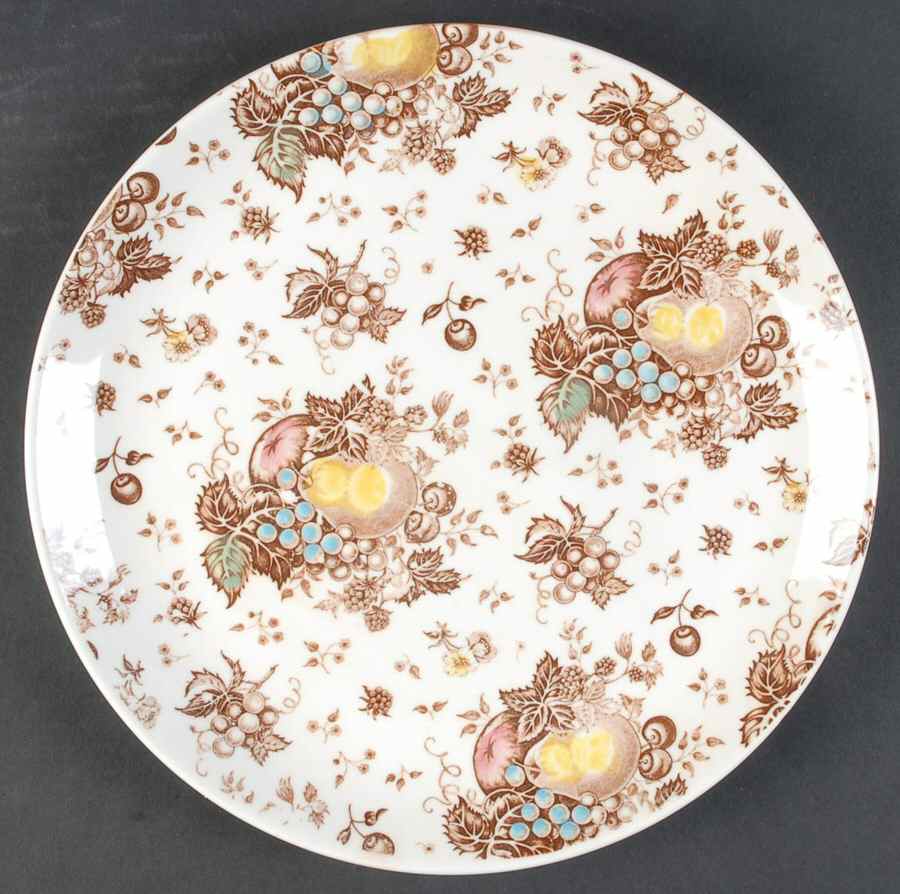 Fruit Festival 11" Chop Plate (Round Platter) by Nasco (Japan)-1