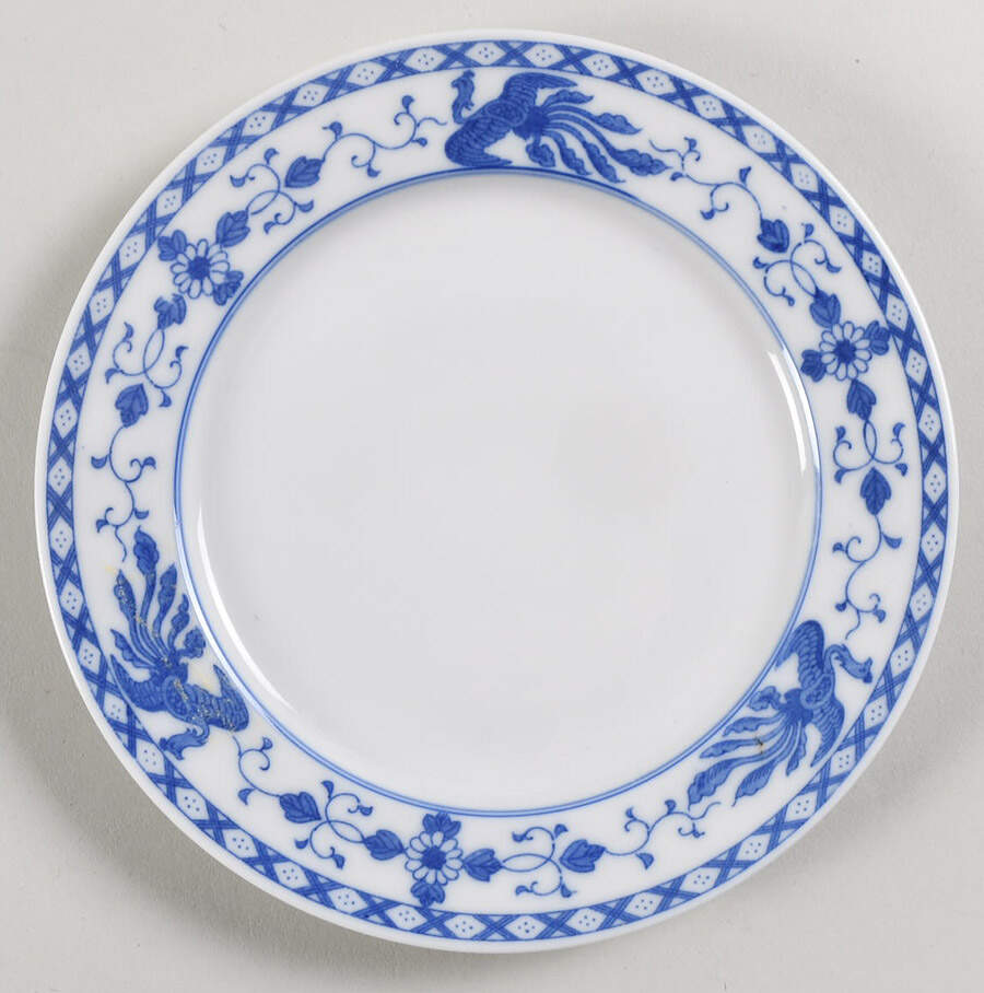 Mikado Blue Bread & Butter Plate by Tashiro Shoten Ltd-1