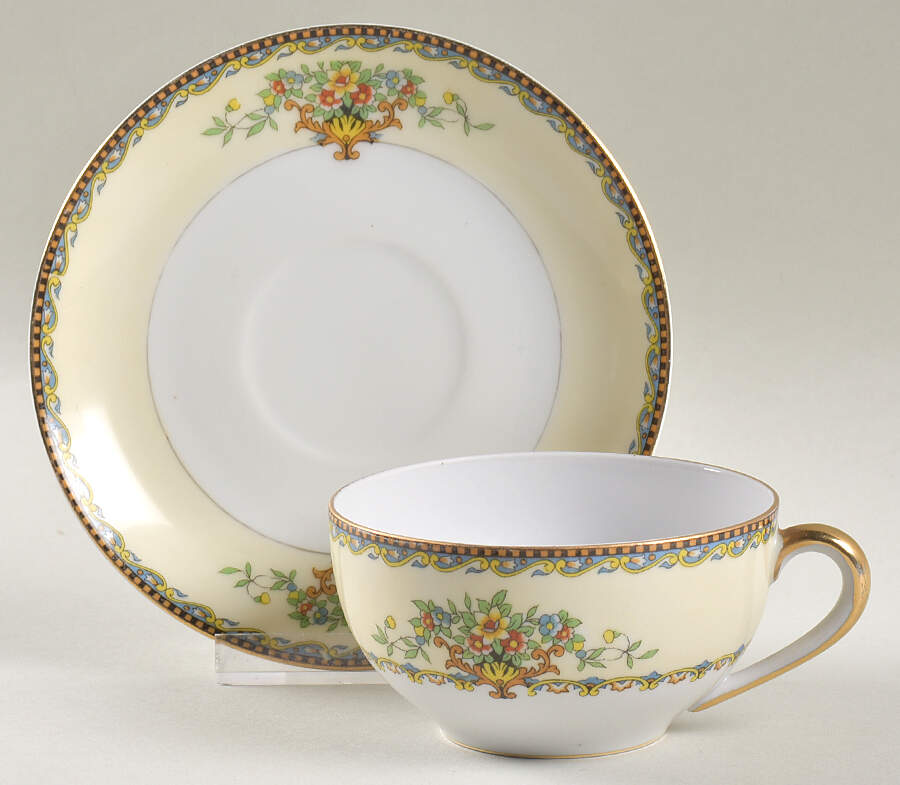 N1365 Flat Cup & Saucer Set by Noritake-1