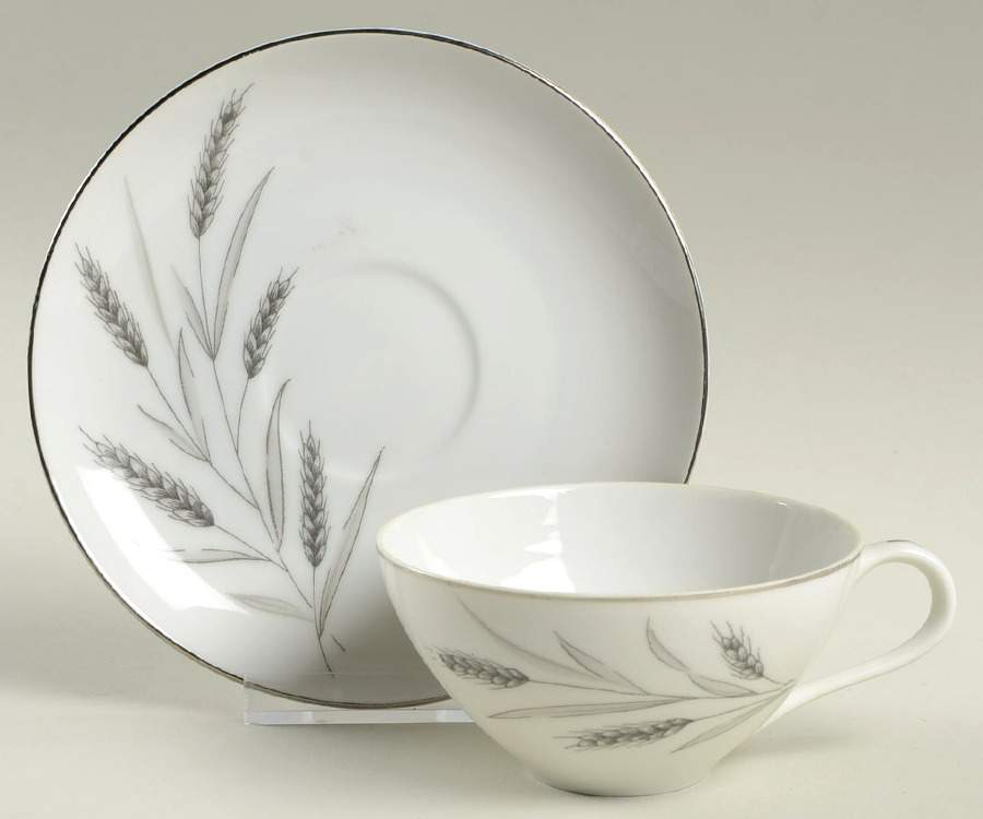 Harvest Flat Cup & Saucer Set by Nasco (Japan)-1