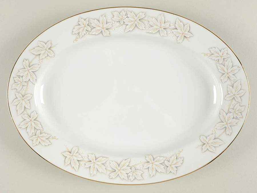 Aspen 12" Oval Serving Platter by Nasco (Japan)-1