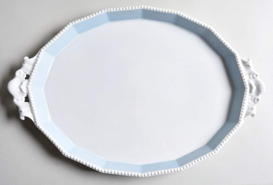 Perl Blue 15" Oval Tray by Nymphenburg-1