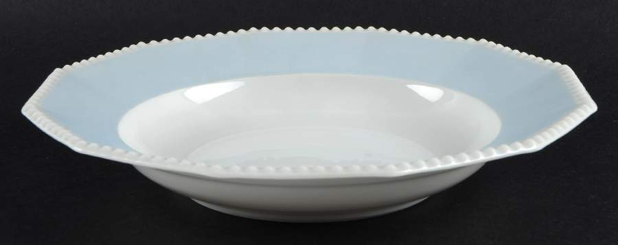 Perl Blue Large Rim Soup Bowl by Nymphenburg-1