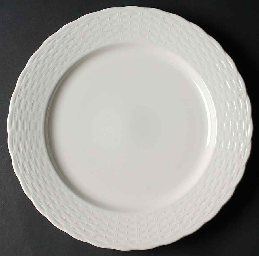 Wicker White 12" Chop Plate (Round Platter) by Nikko-1