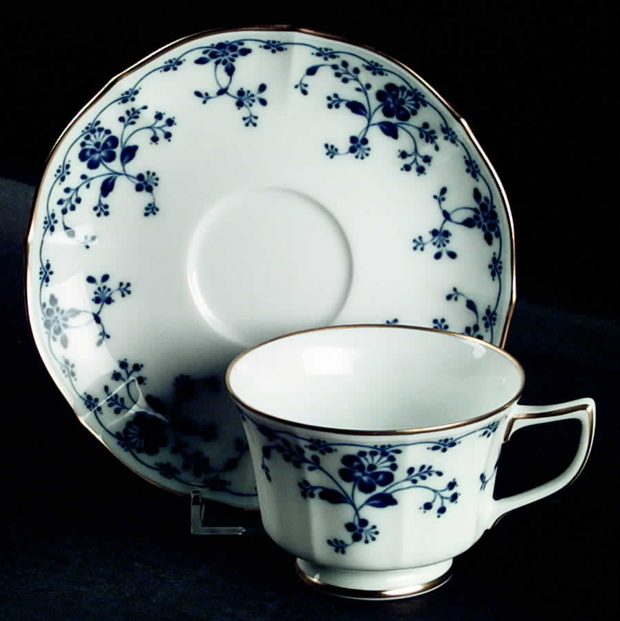 Spring Blue Footed Cup & Saucer Set by Noritake-1