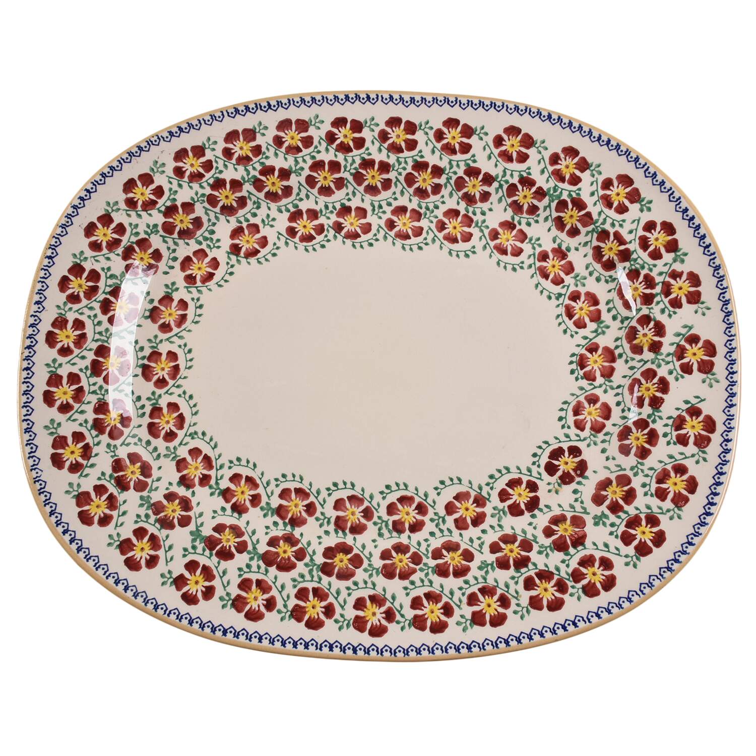 Old Rose 17" Oval Serving Platter by Nicholas Mosse-1