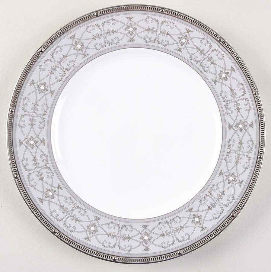 Rochelle Platinum Accent Luncheon Plate by Noritake-1