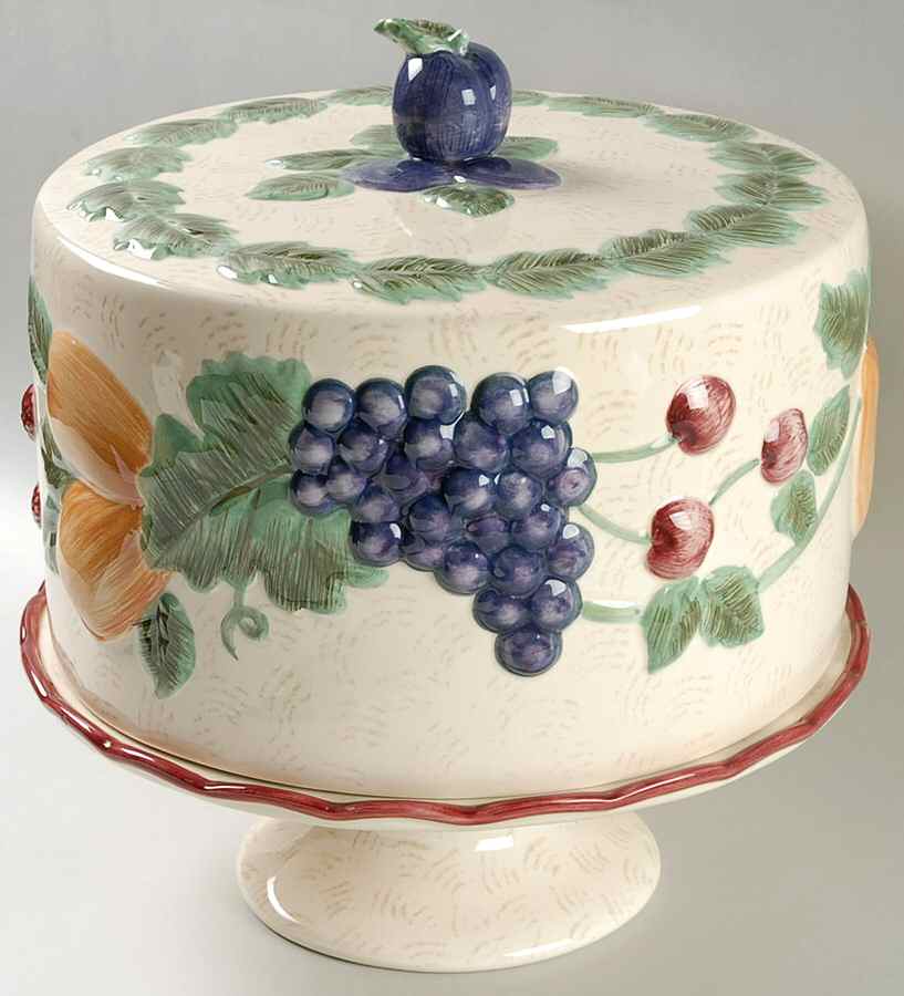 Napa Valley Large Covered Cake Plate by Noble Excellence-1