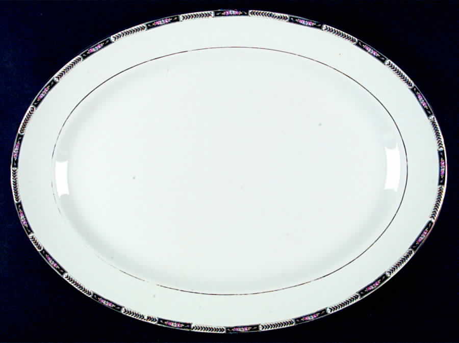 NAI22 17" Oval Serving Platter by National China (USA)-1