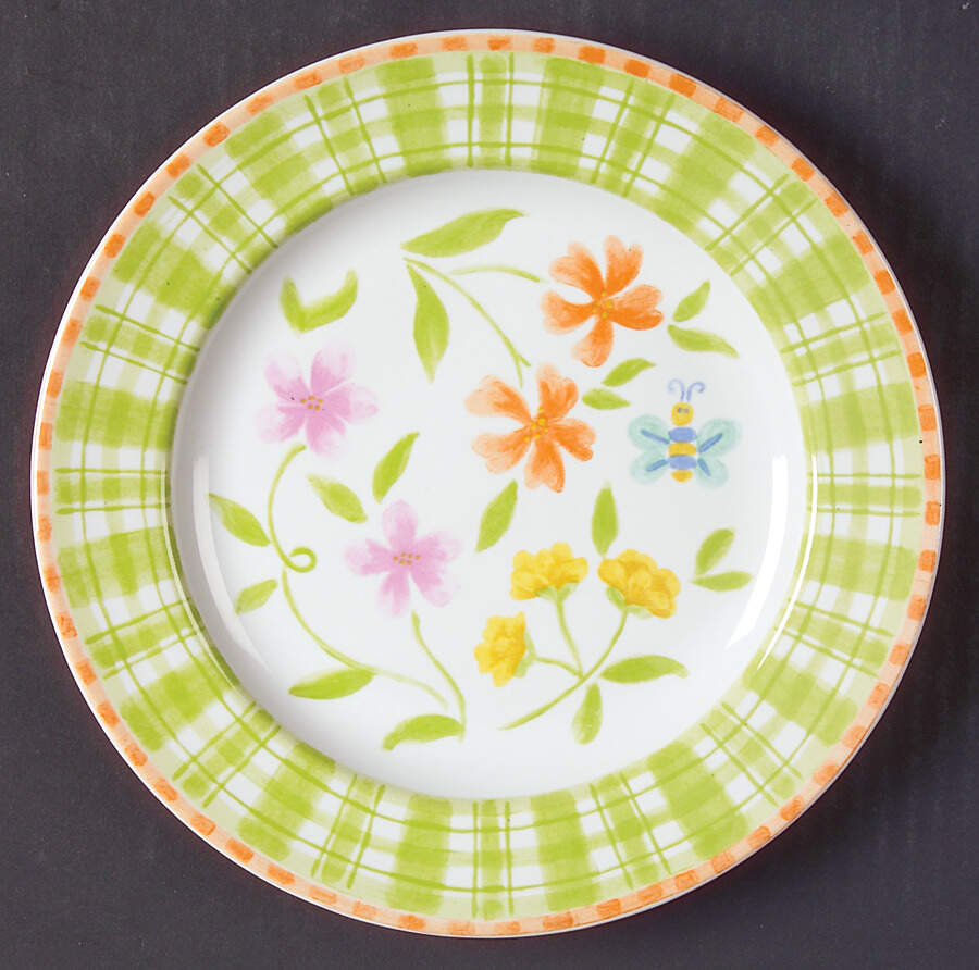 Butterfly Quilt Salad Plate by Noble Excellence-1