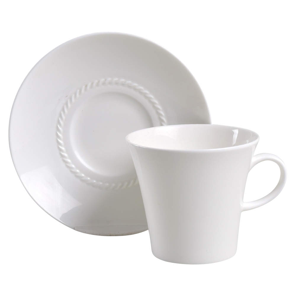 Classic Braid Flat Cup & Saucer Set by Nikko-1
