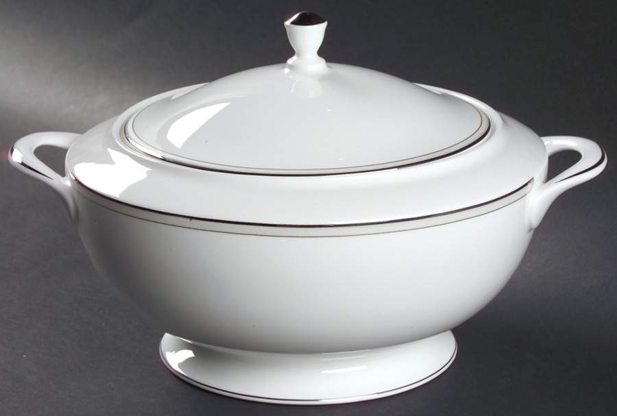 Platinum Pearl Round Covered Vegetable by Nikko-1