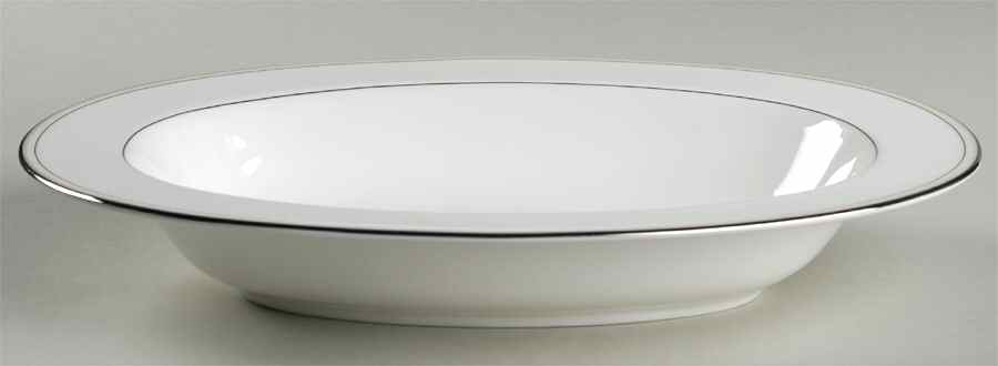 Platinum Pearl 11" Oval Vegetable Bowl by Nikko-1