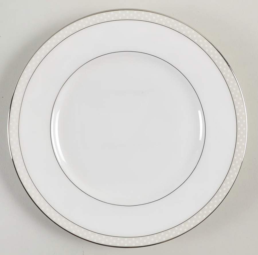 Platinum Beaded Pearl Bread & Butter Plate by Nikko-1