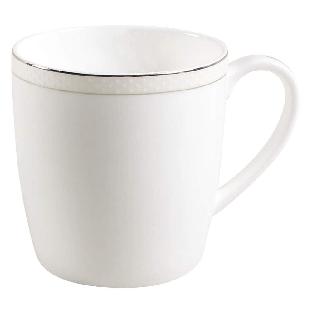 Platinum Beaded Pearl Mug - Set of 4 by Nikko-1