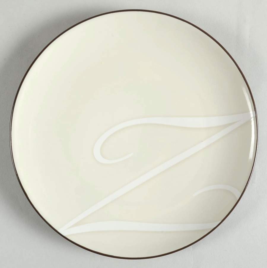 Colorwave Chocolate Accent Salad Plate Mono "Z" by Noritake-1