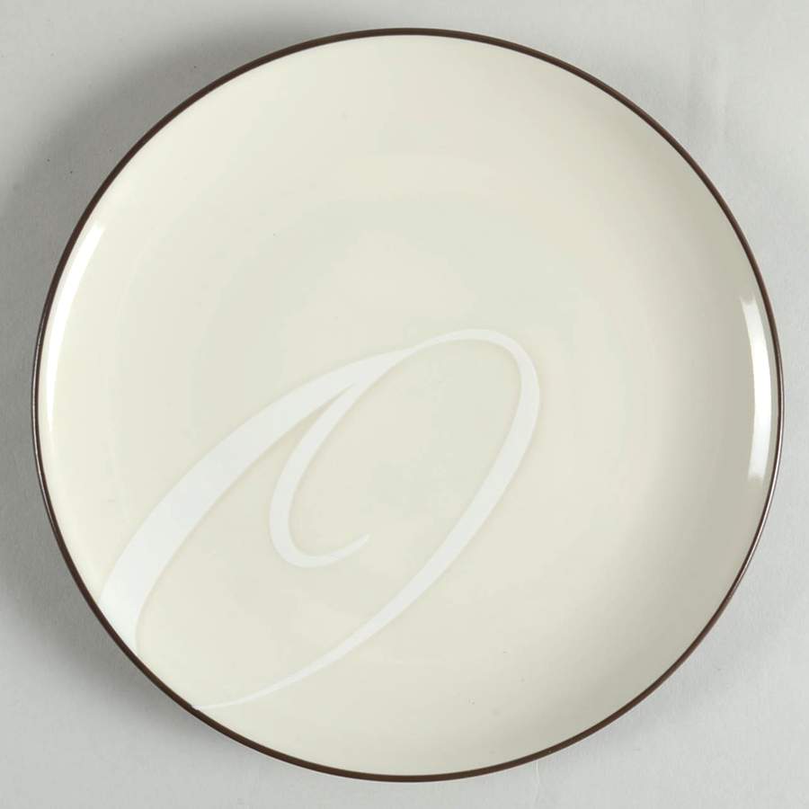 Colorwave Chocolate Accent Salad Plate Mono "O" by Noritake-1