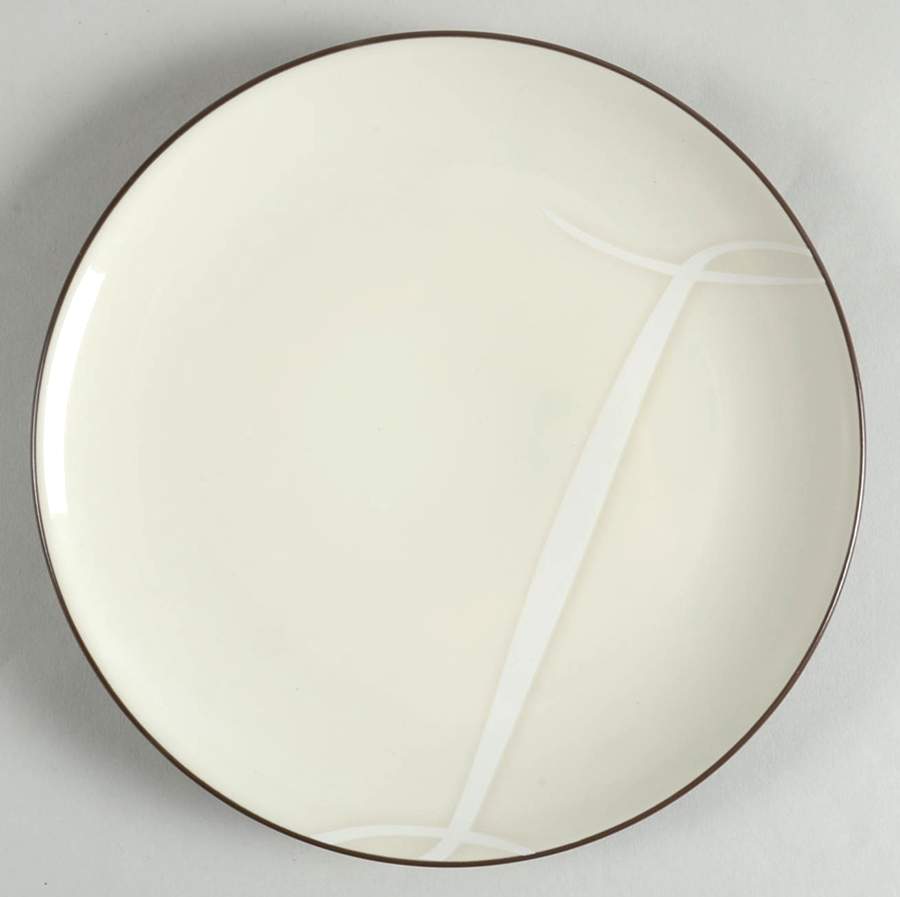Colorwave Chocolate Accent Salad Plate Mono "I" by Noritake-1