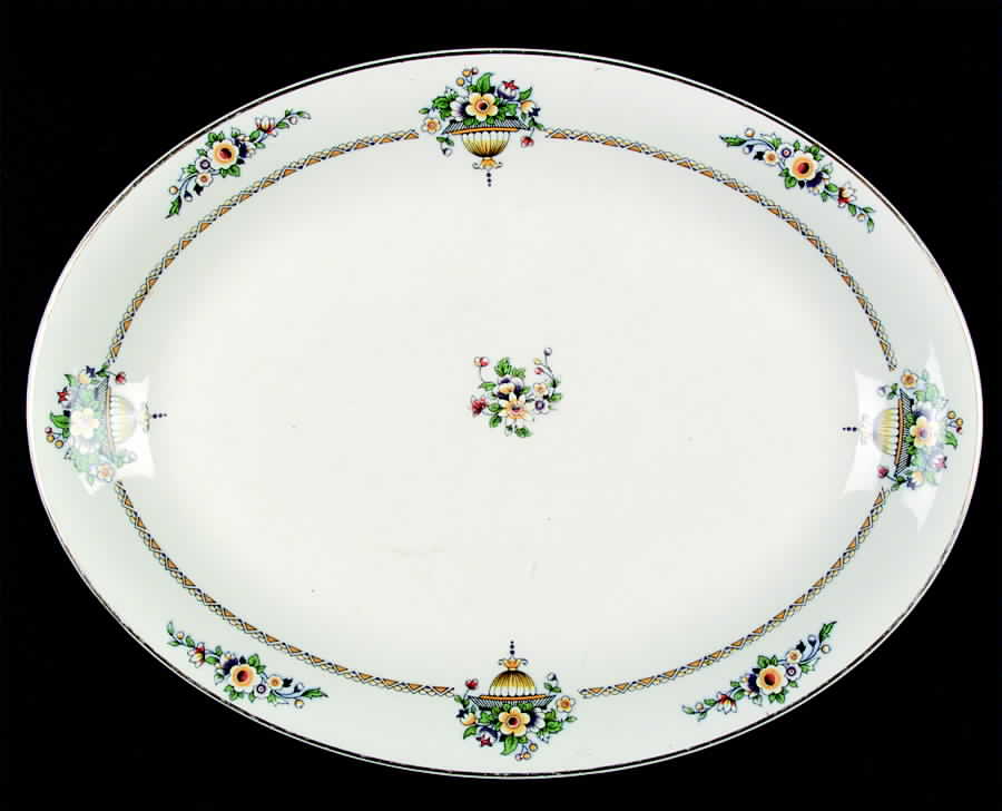 NAI18 14" Oval Serving Platter by National China (USA)-1