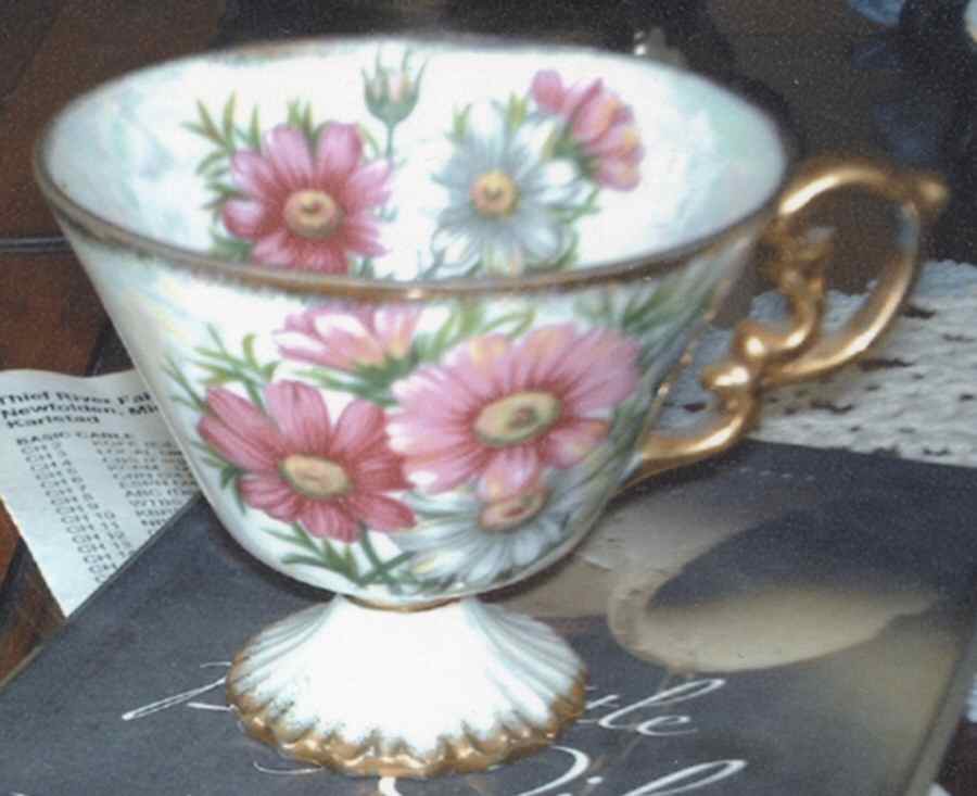 Flower of The Month Footed Cup & Saucer Set by Norleans-1