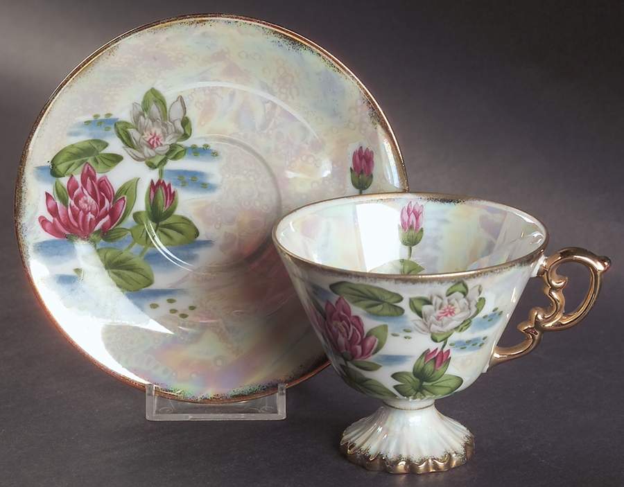 Flower of The Month Footed Cup & Saucer Set by Norleans-1