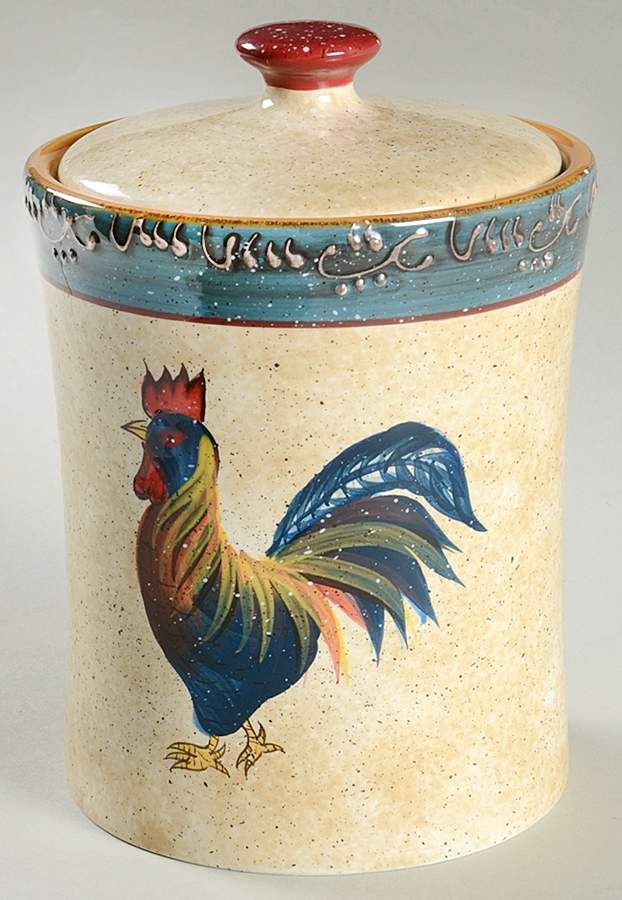 Rooster Cafe Small Canister & Lid by Noble Excellence-1