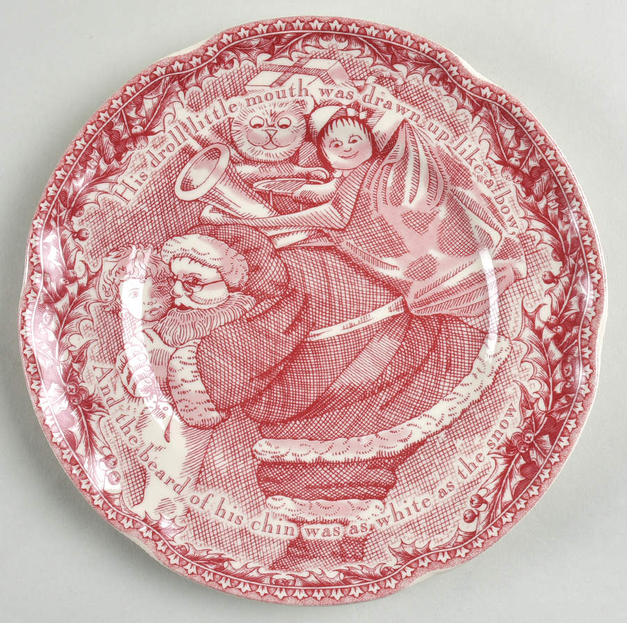Twas the Night Before Christmas Dessert/Pie Plate by Noble Excellence-1