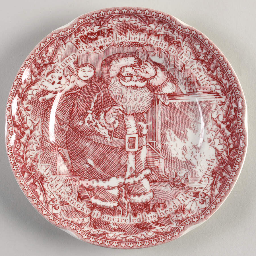 Twas the Night Before Christmas Dessert/Pie Plate by Noble Excellence-1