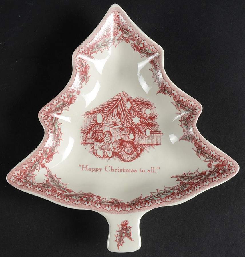 Twas the Night Before Christmas Small Tree Shaped Dish by Noble Excellence-1