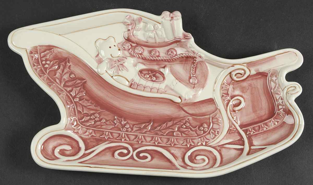 Twas the Night Before Christmas Sleigh Shaped Plate by Noble Excellence-1