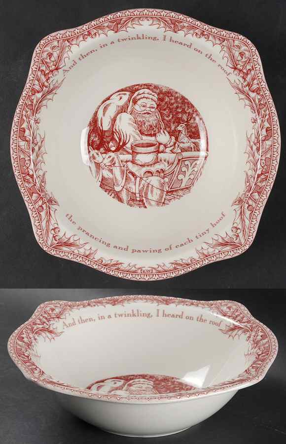 Twas the Night Before Christmas 8" Round Vegetable Bowl by Noble Excellence-1