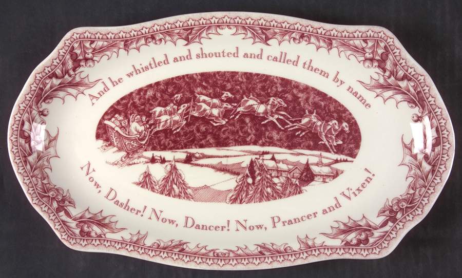 Twas the Night Before Christmas Large Sandwich Tray by Noble Excellence-1