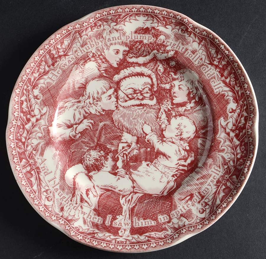 Twas the Night Before Christmas Dessert/Pie Plate by Noble Excellence-1