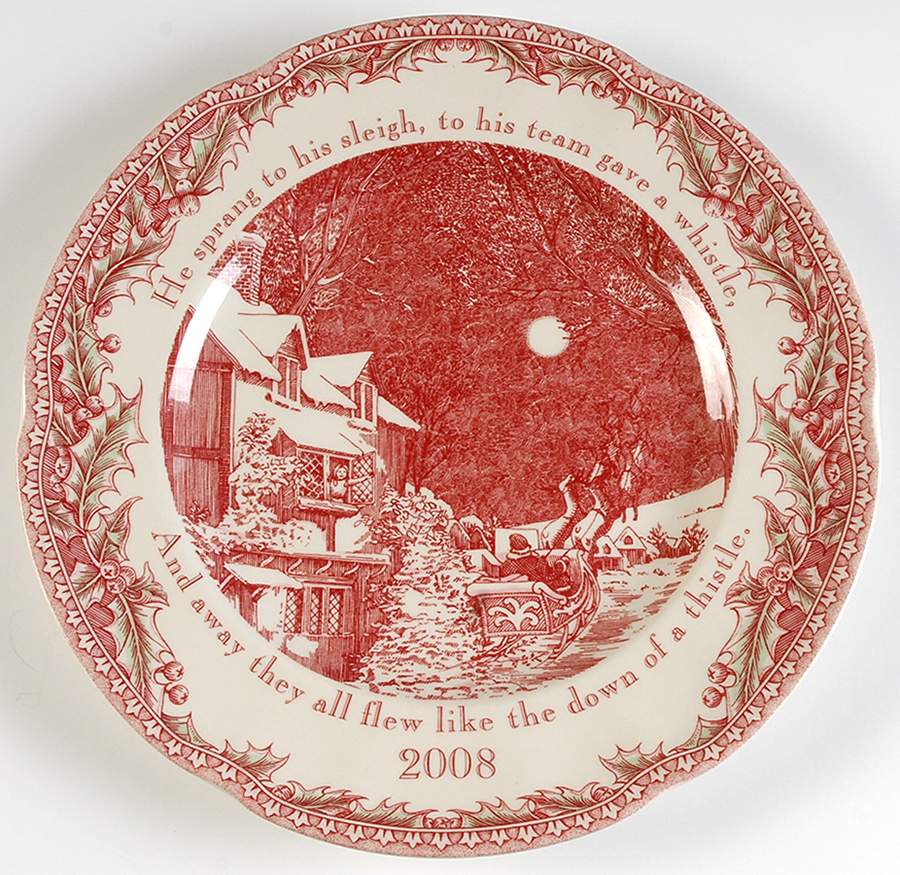 Twas the Night Before Christmas 2008 Collector Plate by Noble Excellence-1