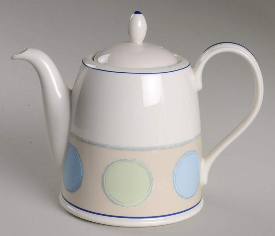 Java Blue Tea/Coffee Pot & Lid by Noritake-1
