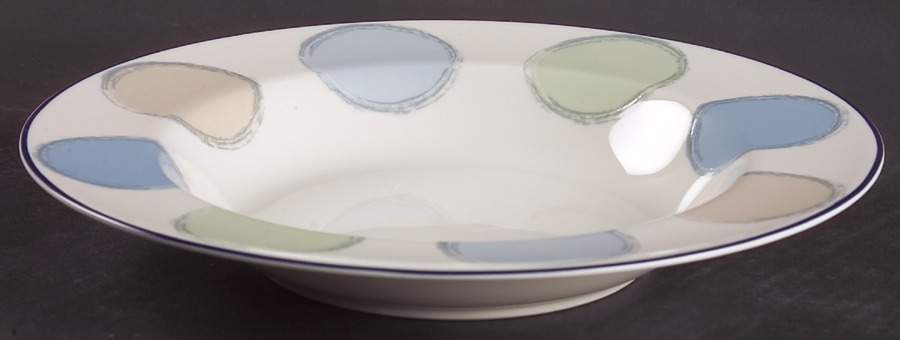 Java Blue Large Rim Soup Bowl by Noritake-1