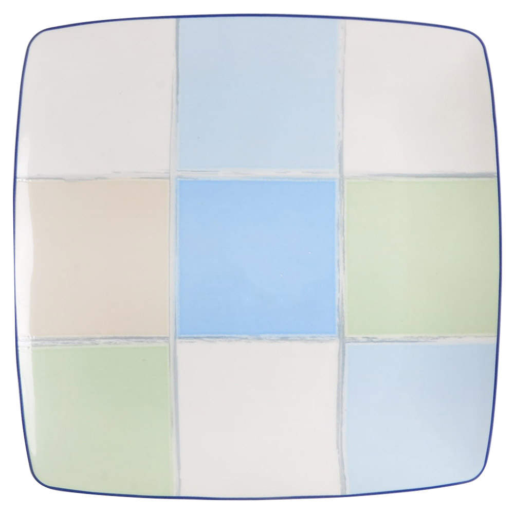 Java Blue Square Dinner Plate by Noritake-1