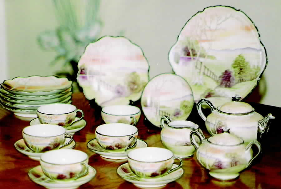 SKJ6 Flat Cup & Saucer Set by Saji & Kariya Co-1