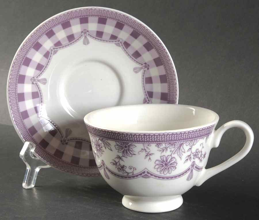 Toile de Maison Footed Cup & Saucer Set by Neiman Marcus-1