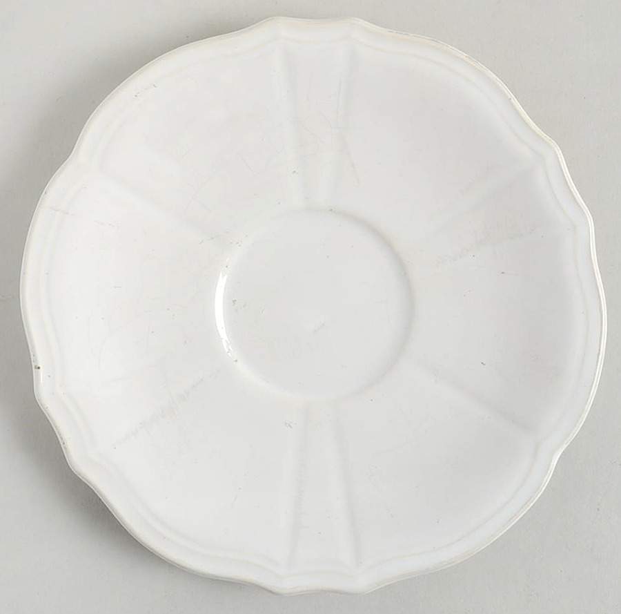 Maintenon Patine White Saucer by Niderviller (France)-1
