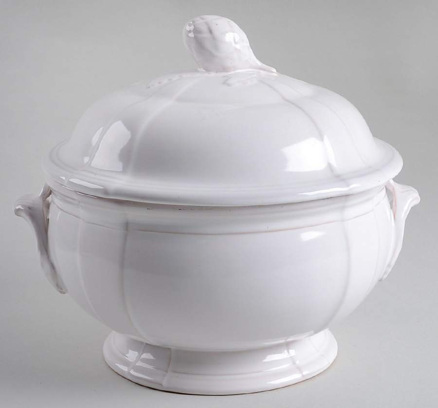 Maintenon Patine White Tureen &  Lid by Niderviller (France)-1