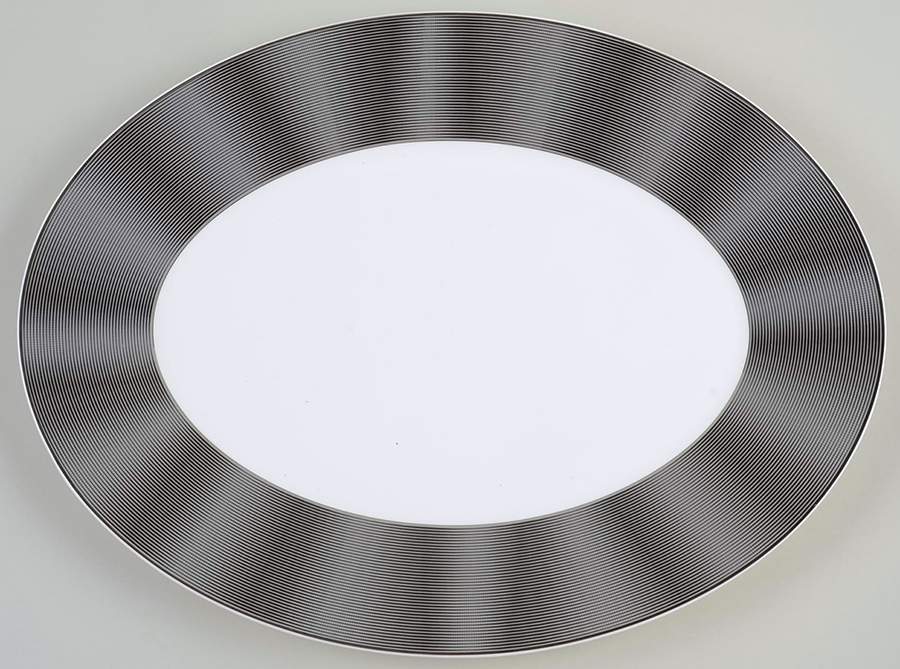 Silk Black 15" Oval Serving Platter by Nikko-1