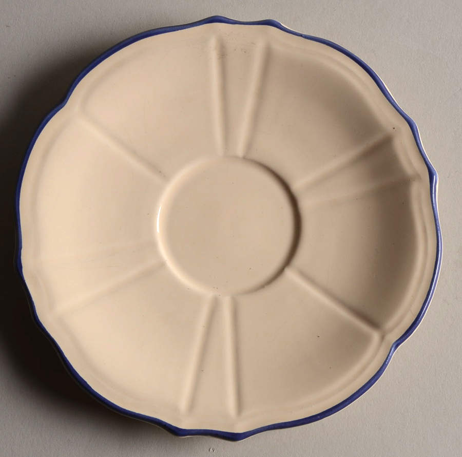 Delices des Quatre Saisons Blue Saucer by Niderviller (France)-1