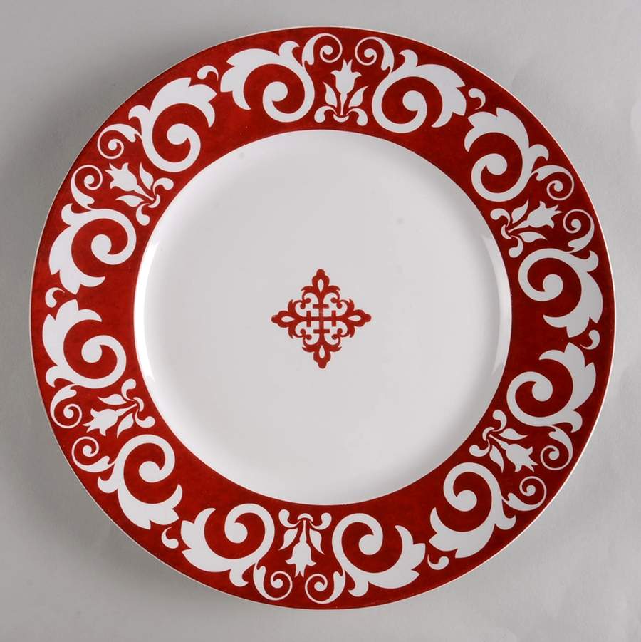 Morrocan Red Dinner Plate by Noble Excellence-1
