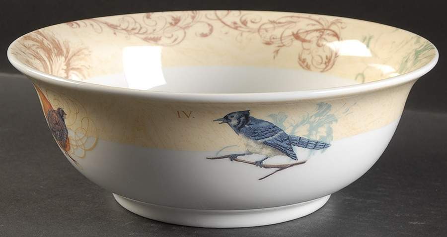 12 Days of Christmas (Gold Scrolls, No Trim) 9" Round Serving Bowl by Noble Excellence-1