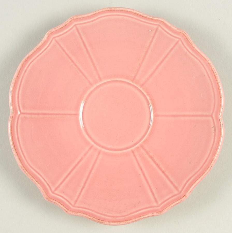 Maintenon Patine Pink Saucer for Demitasse Cup by Niderviller (France)-1
