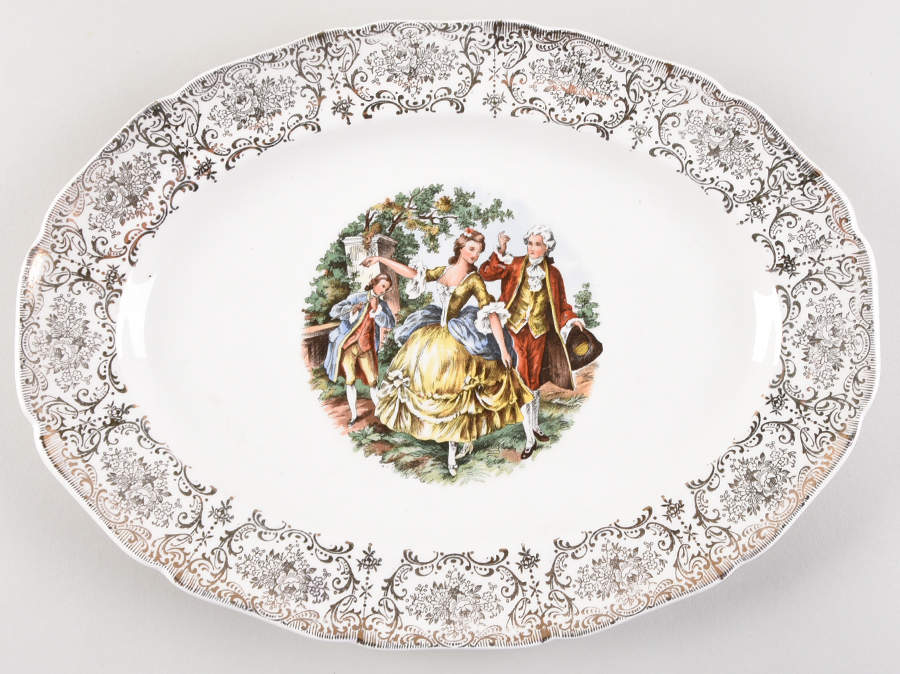 Royal Colonial 11" Oval Serving Platter by Nasco China (USA)-1
