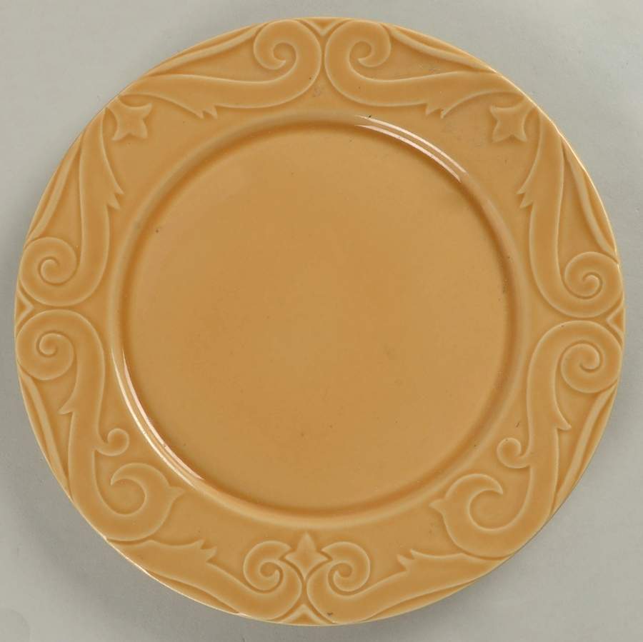 Scroll Honey Dinner Plate by Noble Excellence-1