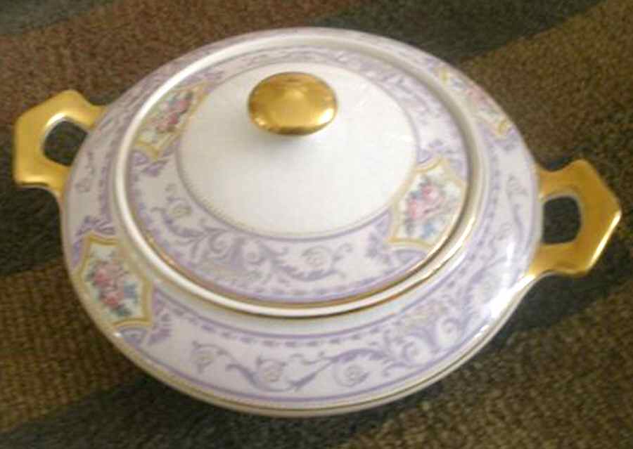 297HM Sugar Bowl & Lid by National China (USA)-1